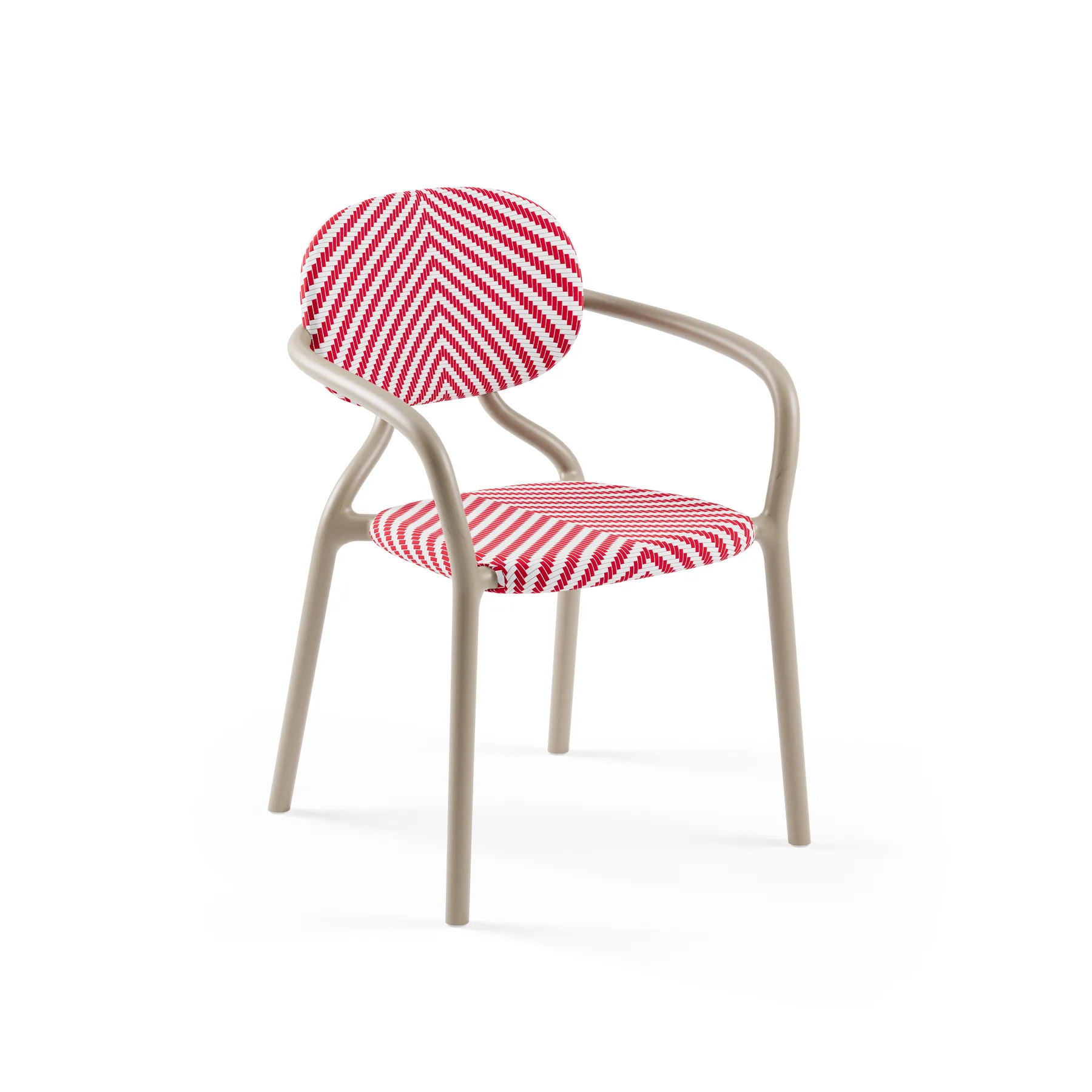 COFFEE / RED-WHITE (MESH)